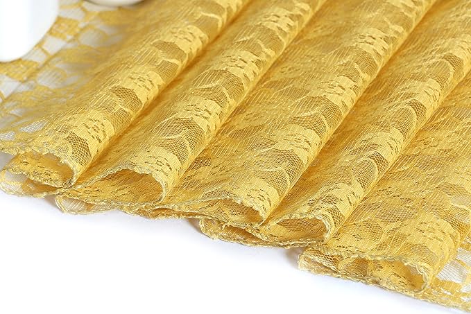 MDS Pack of 15 Wedding 12 x 108 inches Lace Table Runner - Image 5