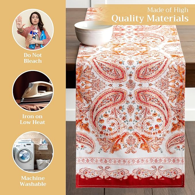 Maison d' Hermine Table Runner 100% Cotton Double Layer Table Runners 108 - Image 3
