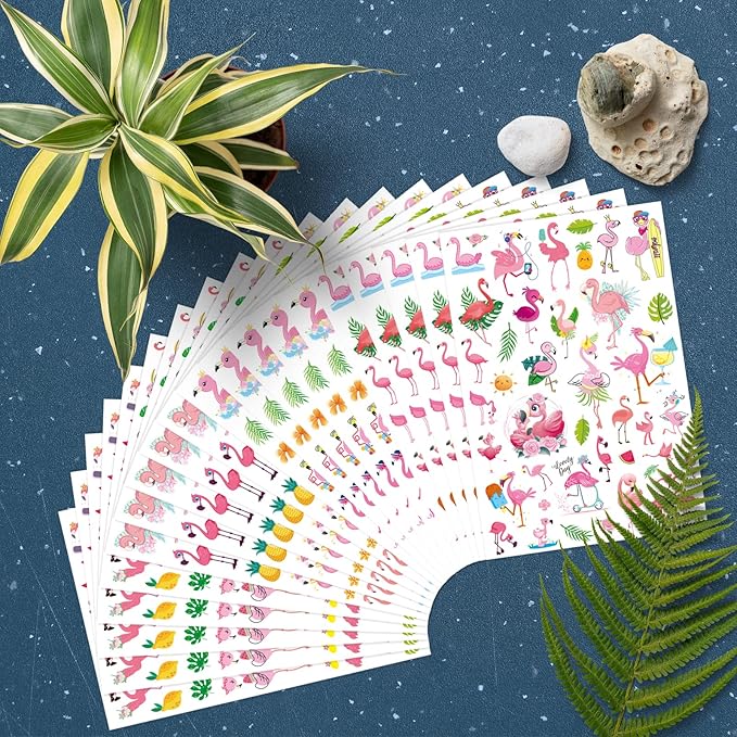 Flamingo Tropical Bird Stickers 840 Count Tropical Pink Bird Animal Stickers - Image 7