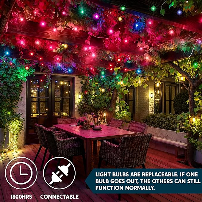 Joiedomi Christmas String Lights Indoor, 200 Mini Pink Light, 42.8 FT Lighting - Image 7