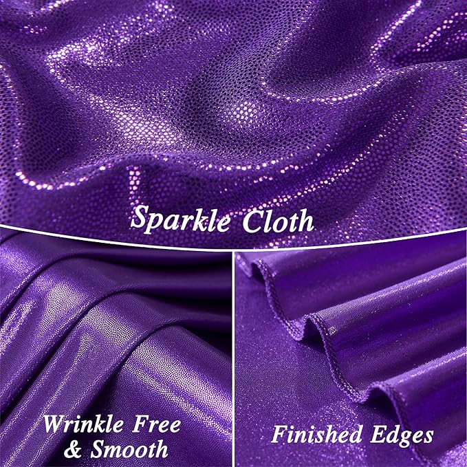 10x10 ft Purple Sequin Backdrop Curtain Panels - Image 5