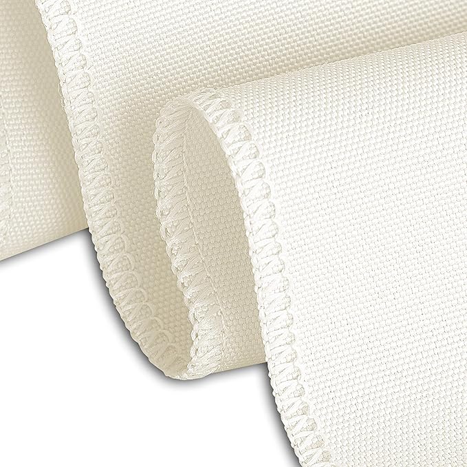 LTC LINENS 5 Pack 108 Inch Round Tablecloths Ivory - Image 4