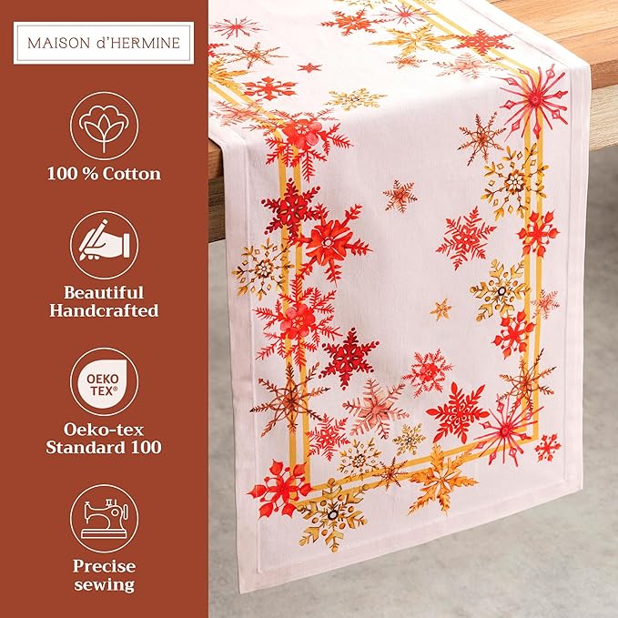 Maison d' Hermine Table Runner 100% Cotton Single Layer Table Runners 108 - Image 2