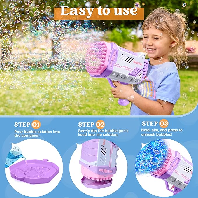 Sloosh Bubble Machine Gun W/Solution - Image 3
