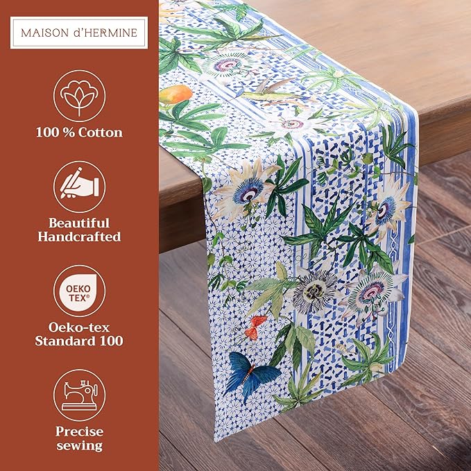 Maison d' Hermine Table Runner 100% Cotton Single Layer Table Runners 108 - Image 2