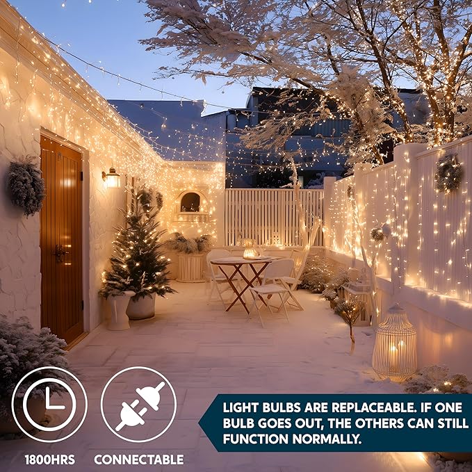 JOIEDOMI Christmas String Lights Indoor, 21.5FT Lighting Decor - Image 6