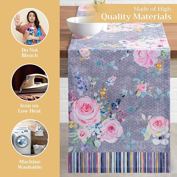 Maison d' Hermine Table Runner 100% Cotton Single Layer Table Runners 72 inches - Image 3