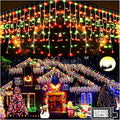 KNONEW Christmas Lights Outdoor Decorations 400 LED 33ft 8 Modes Curtain Fairy by KNONEW