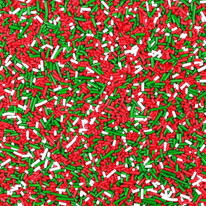 Christmas Sprinkles Bulk for Cake Decorating 7 ounce Holiday Jimmies Red and - Image 4