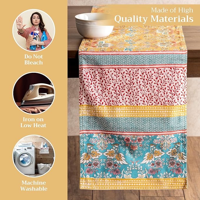 Maison d' Hermine Table Runner 100% Cotton Double Layer Table Runners 72 inches - Image 3