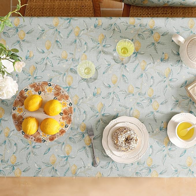 patdrea Designer Linen Green Small Tablecloth - Image 9