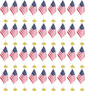 36 Pack USA US Desk Flags, Small Mini American Deluxe Table Flags Set by BCLin