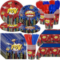 452 Pcs Spider Themed Birthday Party Supplies by Potchen