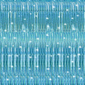 Crosize 2 Pack 3.3 x 9.9 ft Laser Blue Foil Fringe Curtains Party Decorations by Crosize
