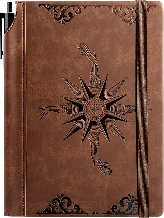 CAGIE Compass Leather Notebook Journal by CAGIE