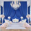 PartyVillage 50ft×15ft Royal Blue Backdrop Curtain by PartyVillage