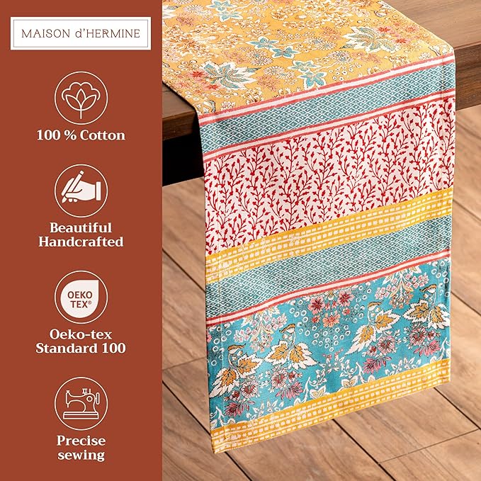 Maison d' Hermine Table Runner 100% Cotton Single Layer Table Runners 72 inches - Image 2