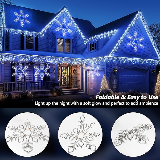 Christmas 35'' Snowflake Lights Decoration - Image 4