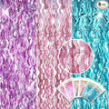 Jutom 6 Pieces 3.3 x 6.6 ft Wavy Tinsel Foil Fringe Curtains Foil Fringe by Jutom