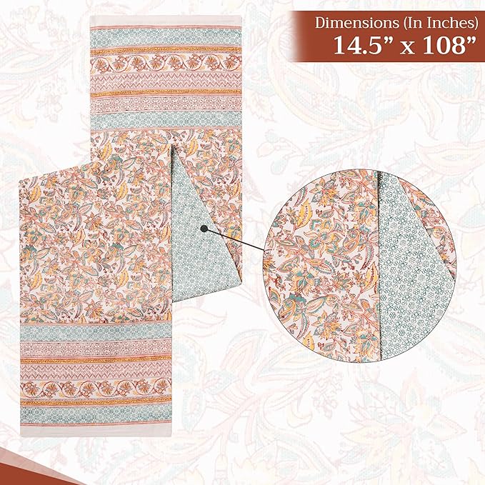 Maison d' Hermine Table Runner 100% Cotton Double Layer Table Runners 108 - Image 4