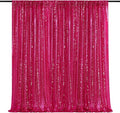 Sequin Backdrop Hot Pink 8ft x 8ft Glitter Photo Booth Backdrop by QueenDream