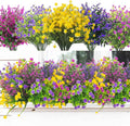 20 Bundles Artificial Flowers Outdoor UV Resistant No Fade Fake Plants Faux by Grunyia