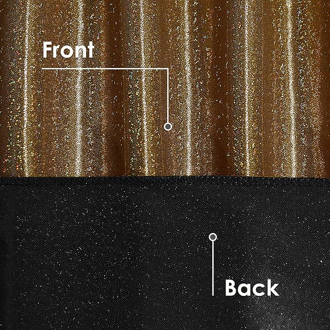 Fitable Black&Gold Sequin Tablecloth - Image 4