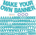 BEISHIDA 116 PCS A-Z Glitter Lake Blue DIY Letter Banner Kit Make Your Own by Beishida