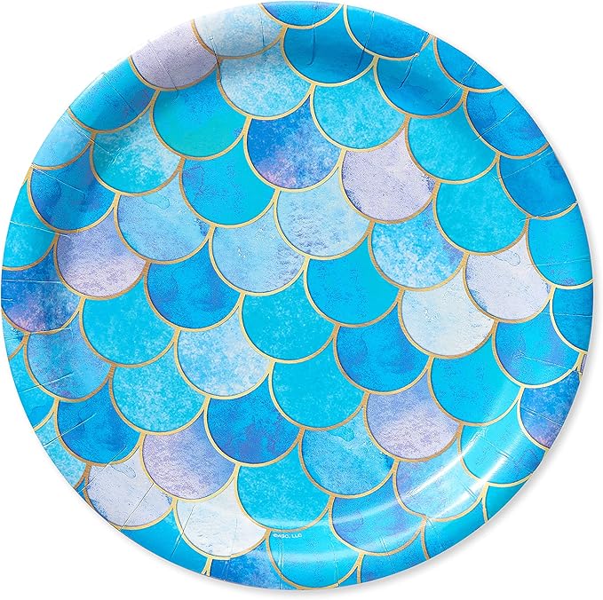 American Greetings Mermaid Party Supplies, Dinner Plates by AmericanGreetings