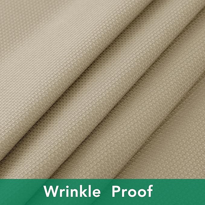 Biscaynebay Textured Fabric Tablecloths 90x132 Inches Rectangular, Natural - Image 8