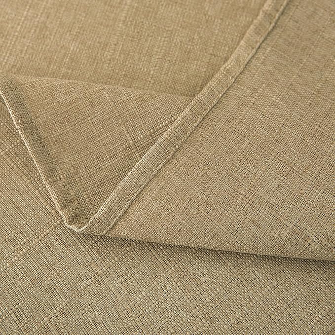 NLMUVW Square Tan Linen Tablecloth, Farmhouse Table Cloth Textured Water - Image 5