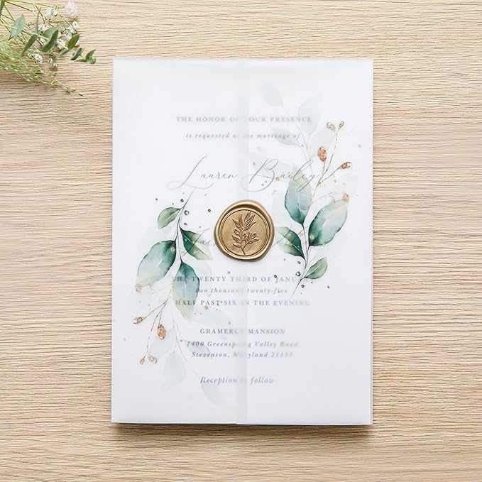 PONATIA 50PCS Vellum Jackets for 5x7 Invitation Cards - Image 3