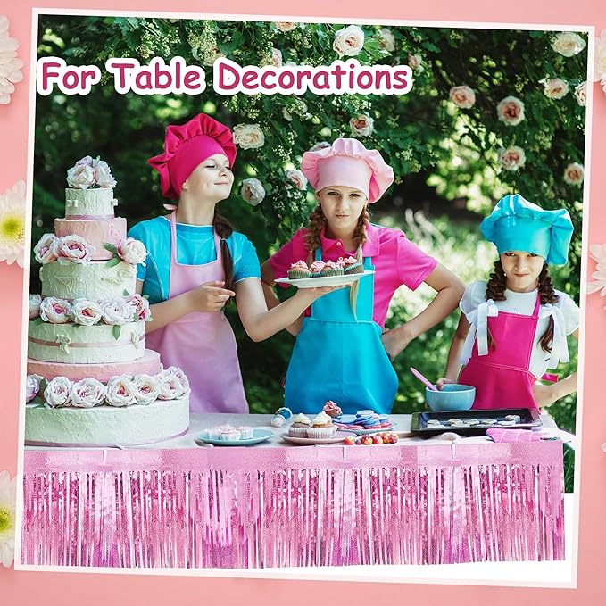 4 Pcak Each 10 Feet Glitter Pink Parade Float Decorations - Image 5