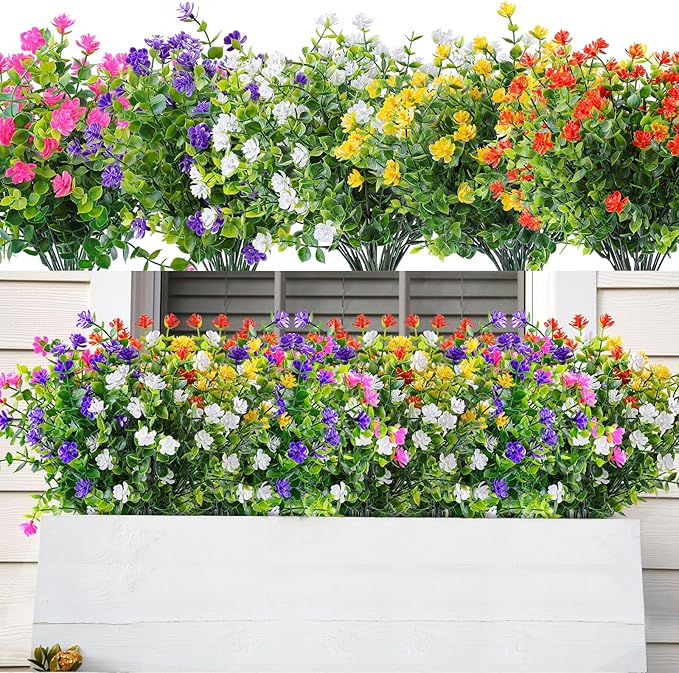 AmyHomie 20 Bundles Artificial Flowers by AmyHomie
