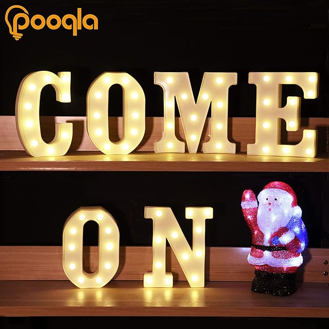 Pooqla LED Marquee Letter Lights Sign, Light Up Alphabet Letter - Image 5
