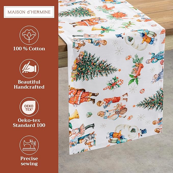 Maison d' Hermine Table Runner 100% Cotton Single Layer Table Runners 108 - Image 2