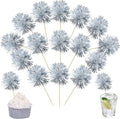 Ephlyn 30Pcs Foil Firework Cupcake Toppers Sparkle Tinsel Cupcake Picks Happy by Ephlyn