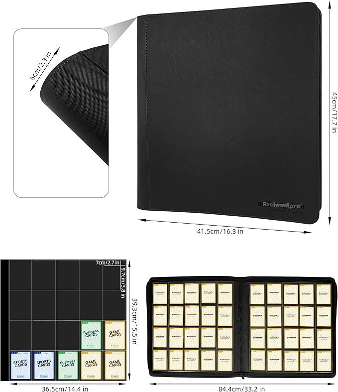 20 Pockets Premium Card Binder 1280 Cards Trading Card Binders Side Load Card - Image 2