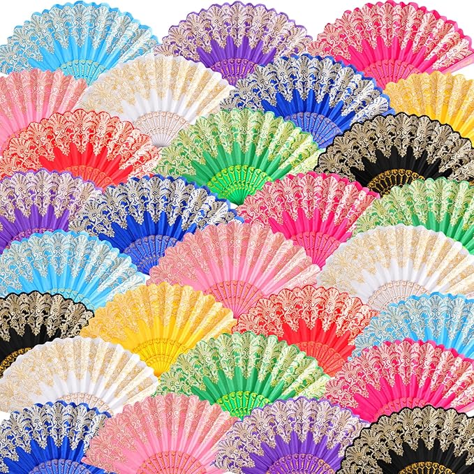 Geetery 30 Pcs Folding Hand Fan by Geetery