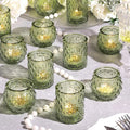12pcs Assorted Green Votive Candle Holders, Tea Lights Candle Holder by NITIME