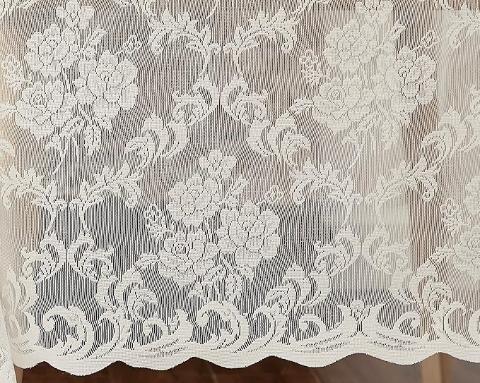 LinenZone Square Ivory Tablecloth - Image 4
