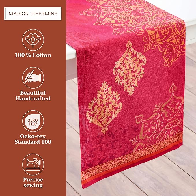 Maison d' Hermine Table Runner 100% Cotton Single Layer Table Runners 108 - Image 2