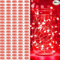 pozzolanas 100 Pack Red Battery Operated String Lights - 7ft Waterproof Fairy by pozzolanas