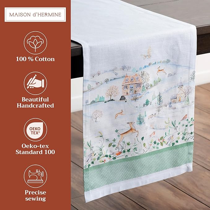 Maison d' Hermine Table Runner 100% Cotton Single Layer Table Runners 108 - Image 2