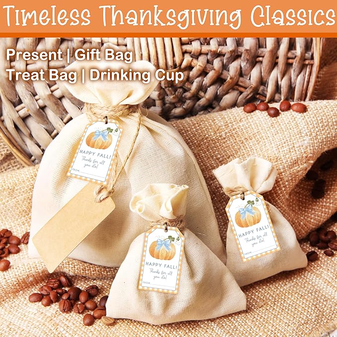 50 Pcs Fall Gift Tags, 2.1"×3.5" Thank You Gift Tags - Image 4