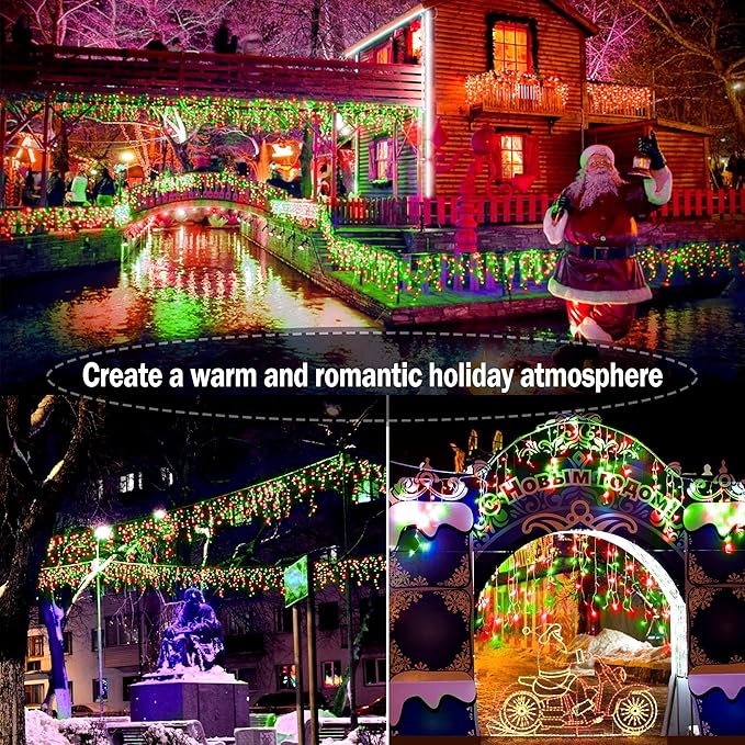 KNONEW 99ft 1216 LED Christmas Lights Outdoor Decorations - Image 7