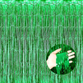 4 Pack Green Foil Fringe Curtain Backdrop, 3.28Ft x 8.2Ft Metallic Tinsel Foil by Unknown