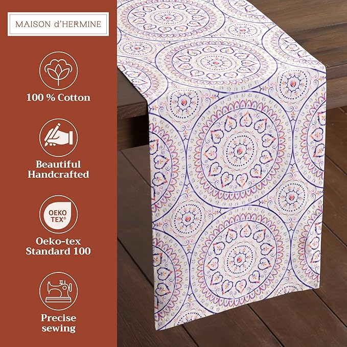 Maison d' Hermine Table Runner 100% Cotton Double Layer Table Runners 72 inches - Image 2