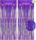 Purple Tinsel Curtain Party Backdrop by GREATRIL