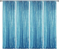 Sugargirl Turquoise Sequin Backdrop Curtain 4 Panels 2FTx8FT Glitter Turquoise by Sugargirl